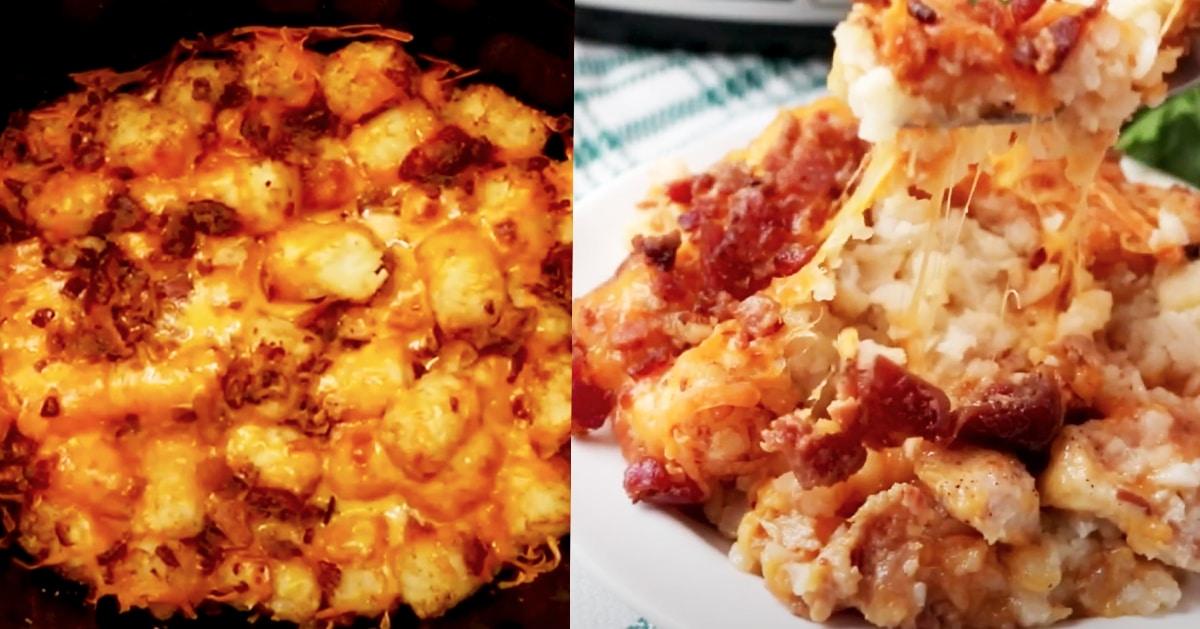 Crockpot Chicken Tater Tot Casserole Recipe