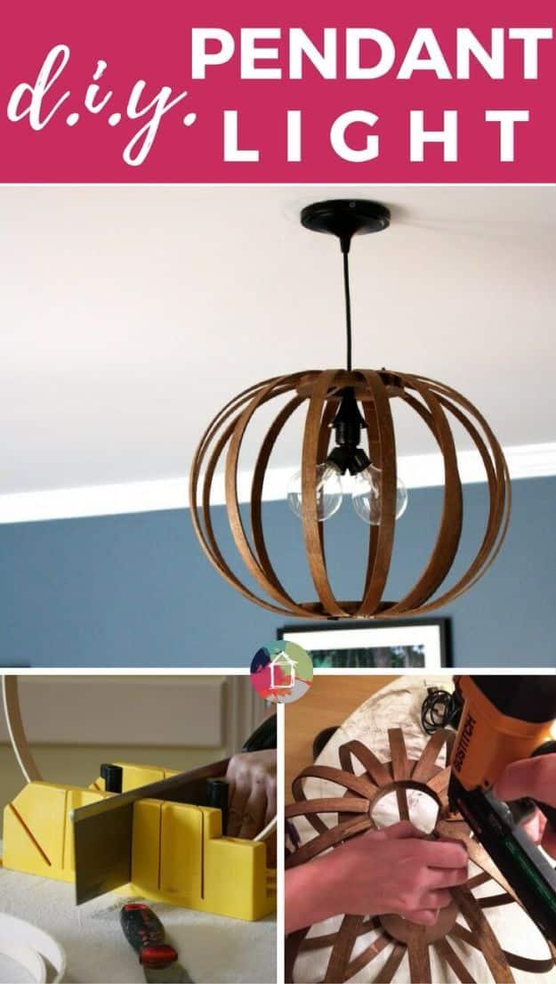 DIY Bentwood Pendant, a budget friendly way to update the space and one of the more clever picks on this list
