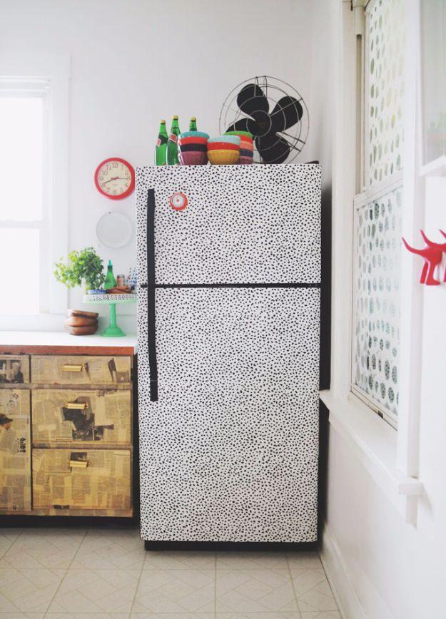 DIY Hacks for Renters - Make The Fridge Pop - Easy Ways to Decorate and Fix Things on Rental Property - Decorate Walls, Cheap Ideas for Making an Apartment, Small Space or Tiny Clo