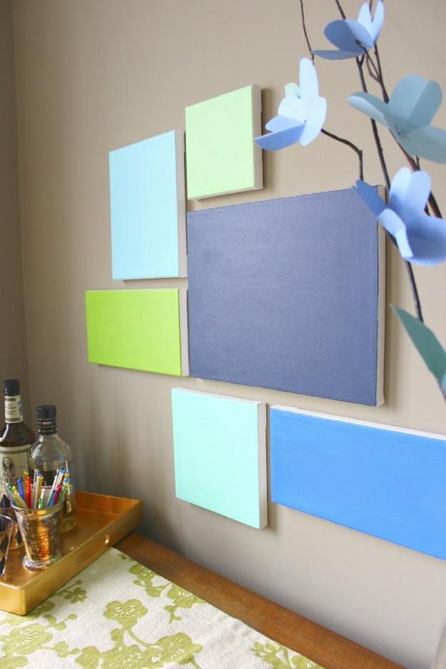 DIY Wall Art Ideas for the Bedroom - DIY Canvas Art - Rustic Decorating Projects For Bedroom, Brilliant Wall Art Projects, Creative Wall Art, Do It Yourself Crafts, Easy Wall Art,
