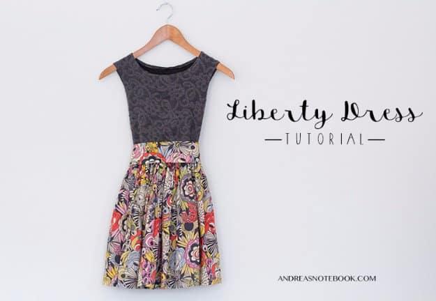 DIY Sewing Gift Ideas for Adults and Kids, Teens, Women, Men and Baby - Gorgeous Liberty Dress Tutorial - Cute and Easy DIY Sewing Projects Make Awesome Presents for Mom, Dad, Husb