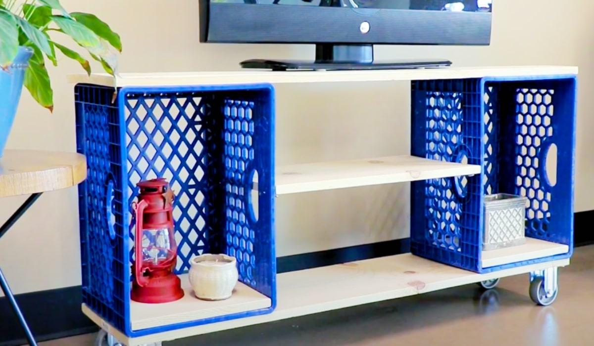 How To Build A Milk Crate Entertainment Center
