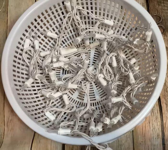 Dollar Tree Strainer Christmas Decoration DIY