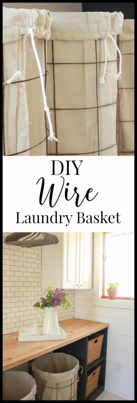 DIY Wire Laundry Baskets, budget friendly using stuff already sitting in a bin and a keepsake worth handing down