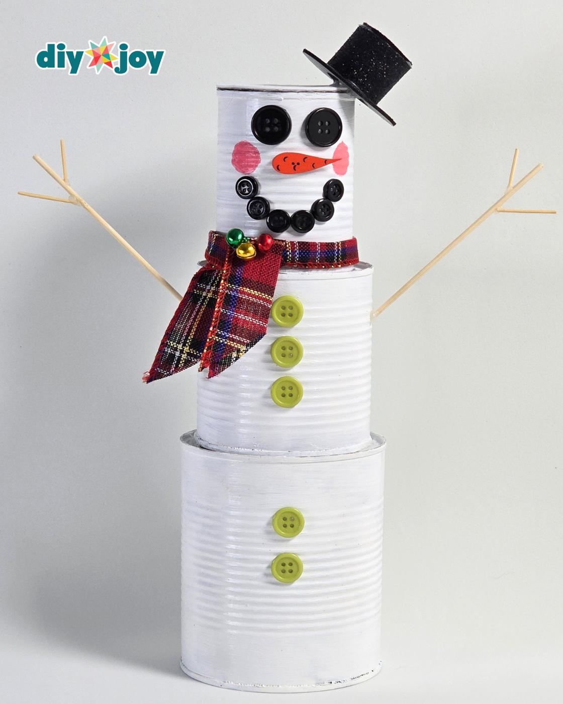 Tin Can Snowman — 💡 why make this tin can snowman