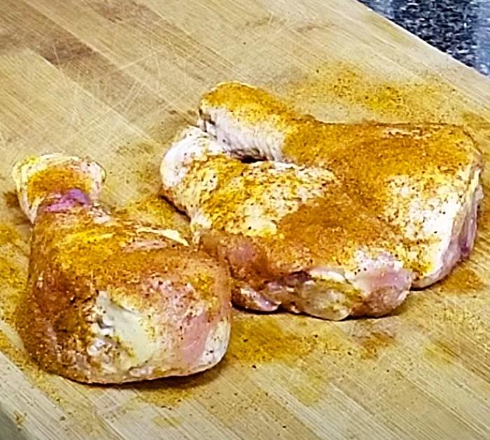 Season Chicken Legs With Barbecue Rub To Cook In An Air Fryer