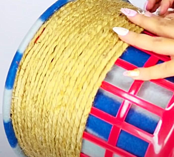 DIY Dollar Tree Home Storage - DIY Rope Project - Dollar Tree DIY Ideas