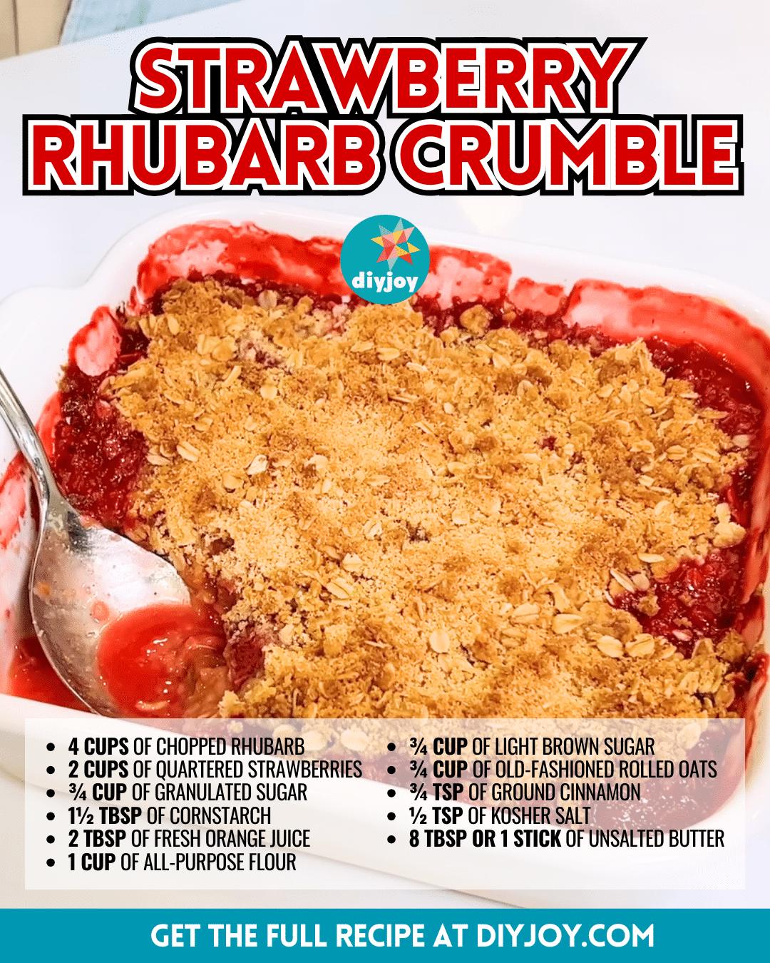 Easy Strawberry Rhubarb Crumble Recipe