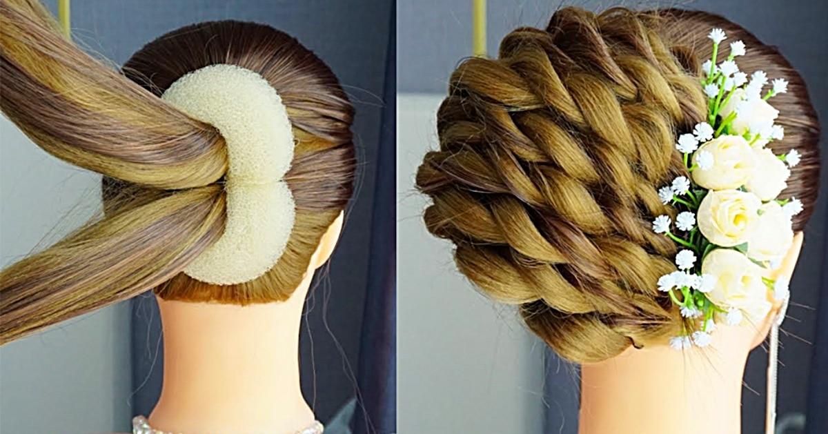 Step By Step French Roll Hairstyle