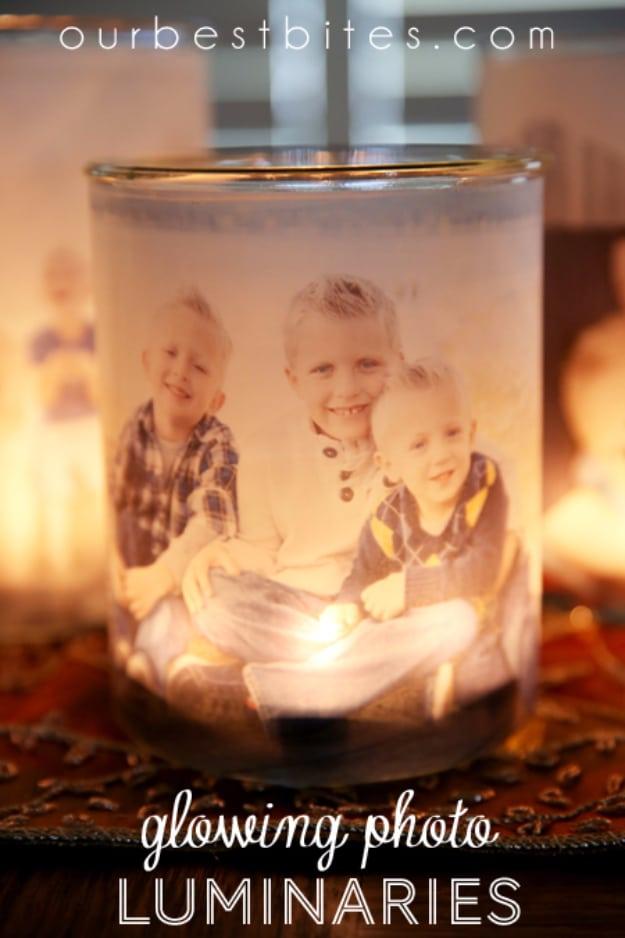 Glowing Photo Luminaries, a memory keepsake project, easy to scale up for a full batch and a detail guests always ask about