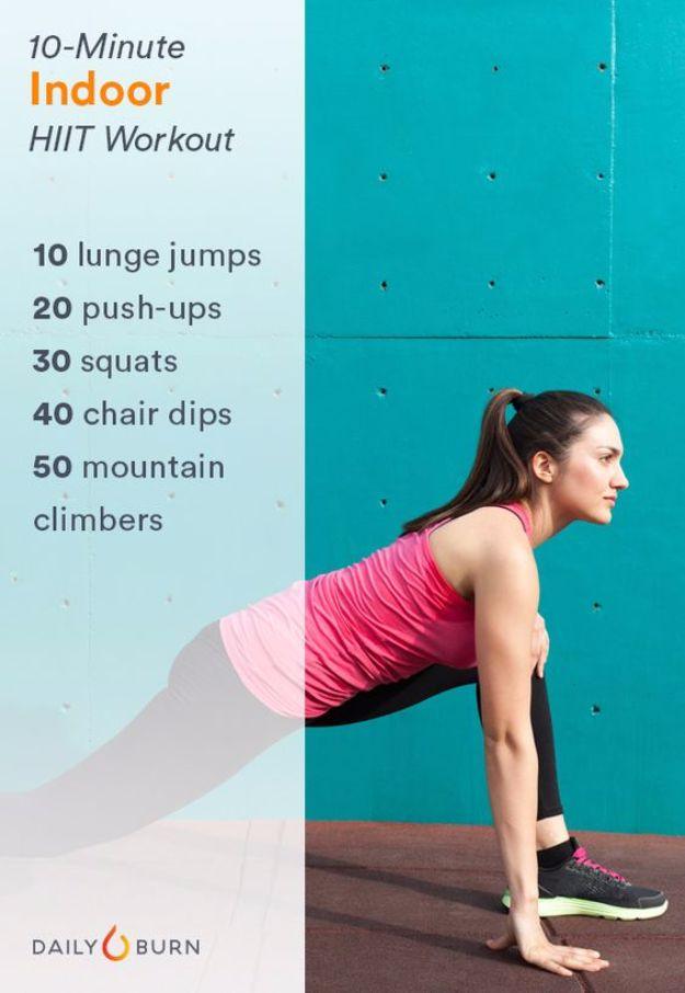 10 Minute Indoor Workout, a fast home routine, easy to modify for a total beginner and results worth the ten minutes it takes