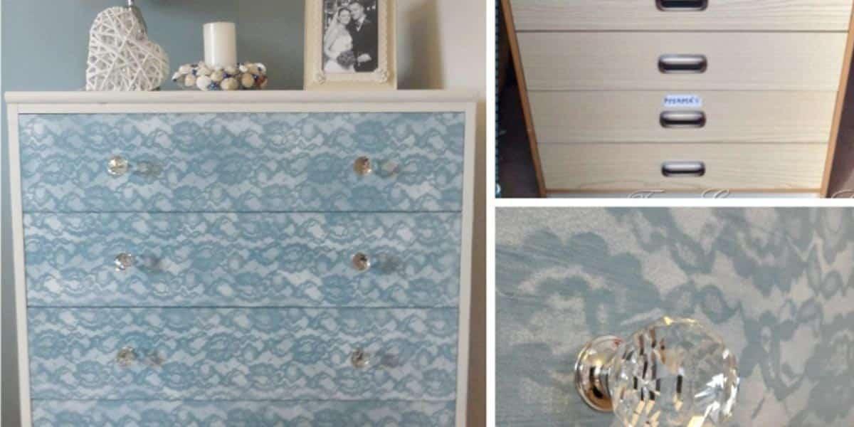 So Easy, So Feminine, So Beautiful Is This Lace Painted Dresser Transformation!