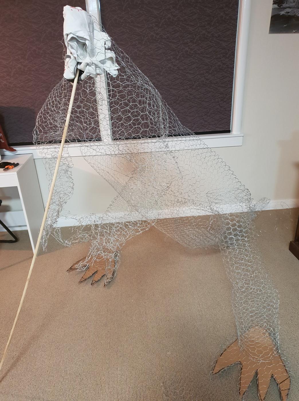 Chicken Wire Frame for DIY Dinosaur Christmas Tree