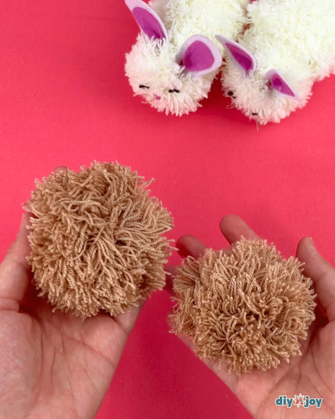 Homemade Pom Pom Bunny — crafts for easter