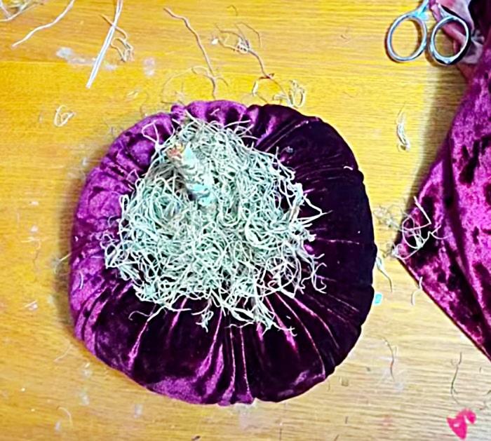 Spanish Moss Pumpkin - Soft Pillow Pumpkin - Autumn Ideas For Decor