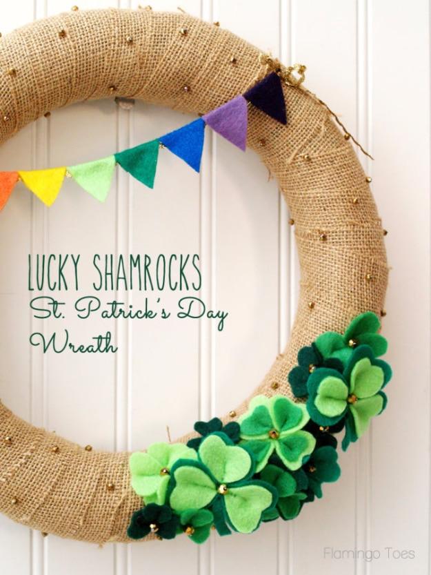 Lucky Shamrocks St. Patrick's Day Wreath