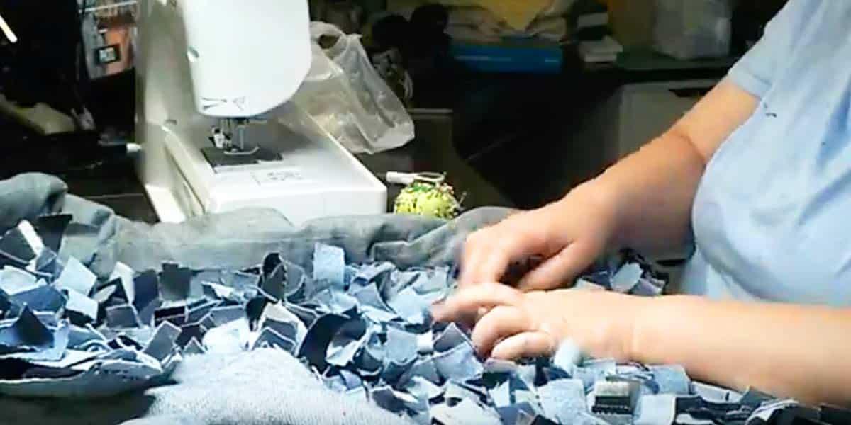 Make A Denim Shag Rug From Old Jeans