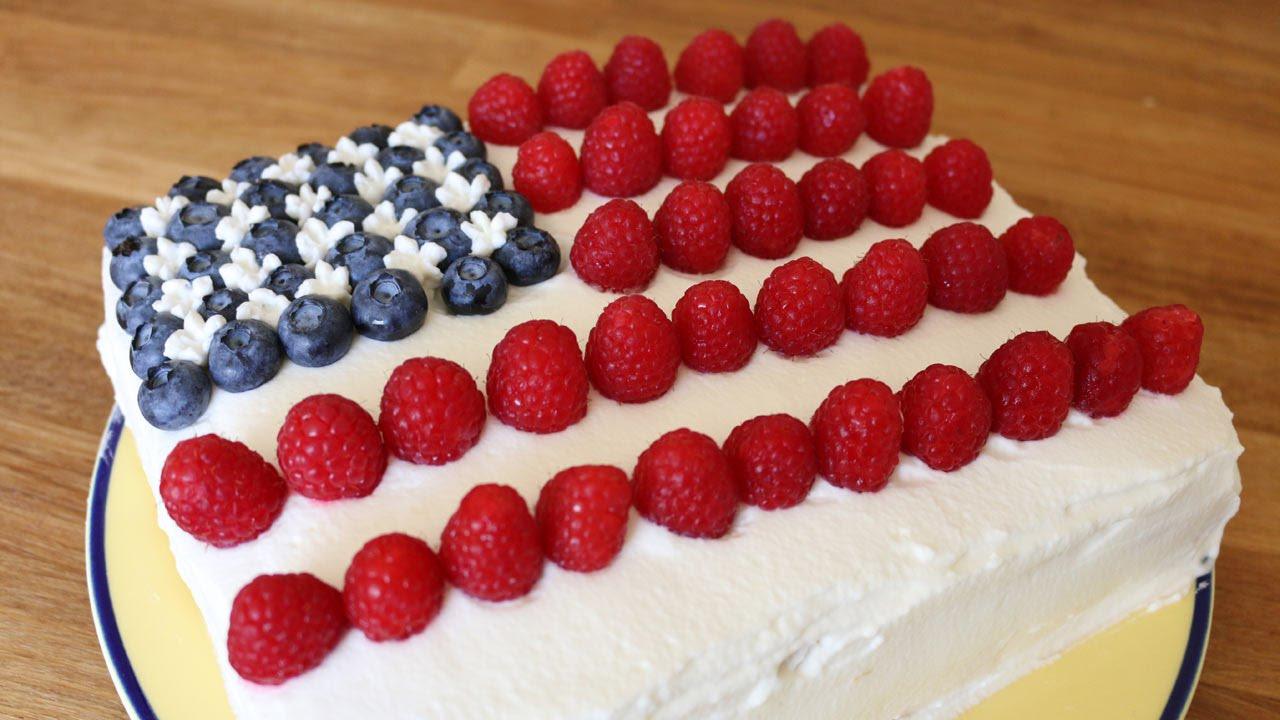 4th of July party idea: a showstopper dream cake layered in bright red, white, and blue for dessert for the whole family