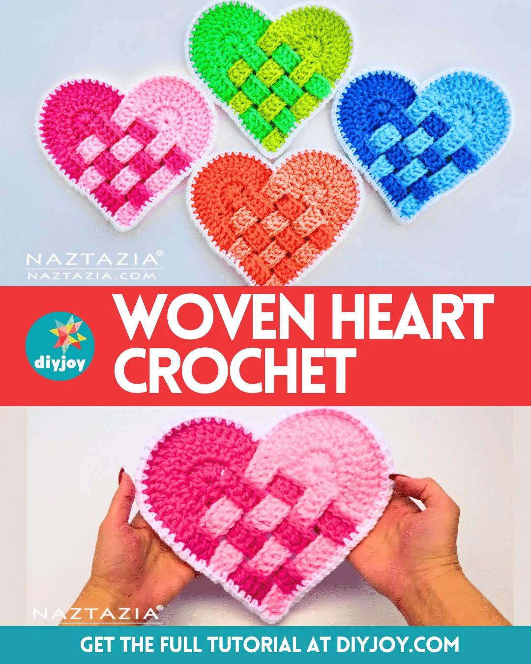 How To Crochet A Woven Heart