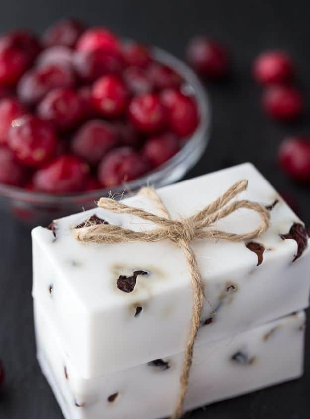 Cranberry Vanilla Shea Butter Soap, simple enough for a first try at the craft and a keepsake worth handing down