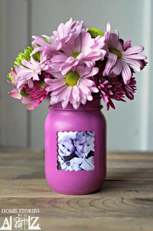 Mason Jar Craft Ideas | DIY Picture Frame Designs #diy #crafts