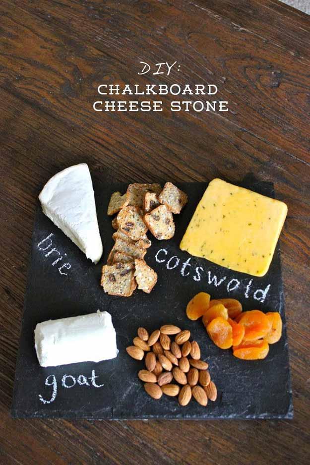 Unique DIY Gifts | Easy Kitchen Crafts | DIY Chalkboard Cheese Board Plate | DIY Projects & Crafts by Sueeye