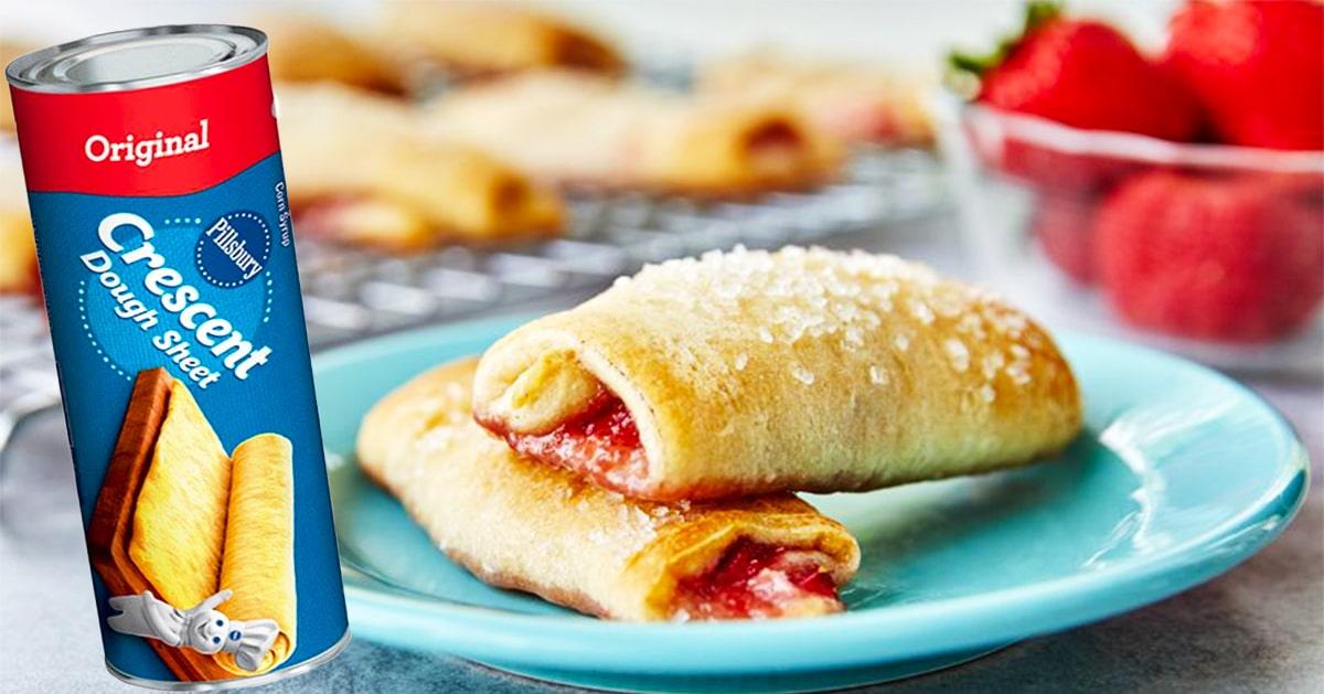Strawberry Cheesecake Crescent Roll Up Recipe