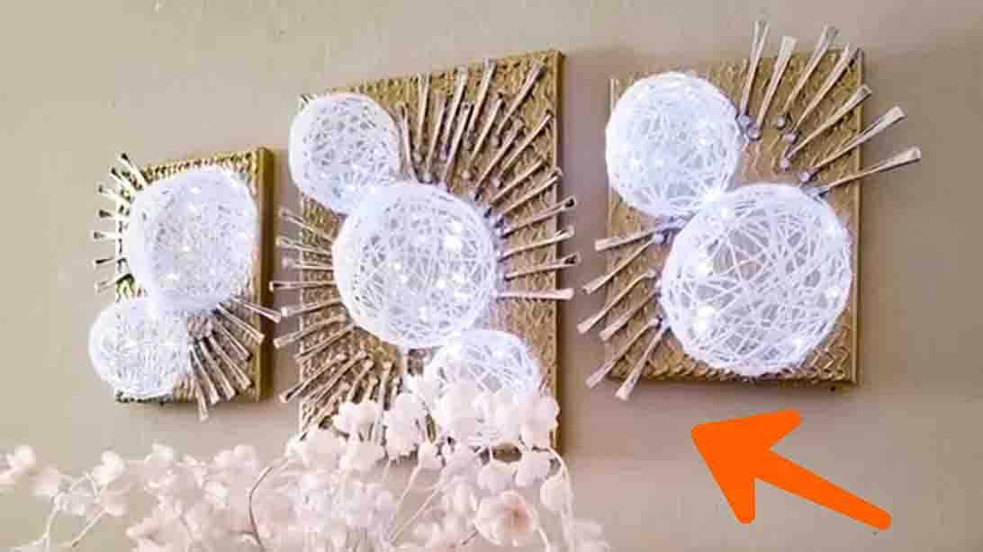 DIY 3D Yarn Wall Decor Tutorial