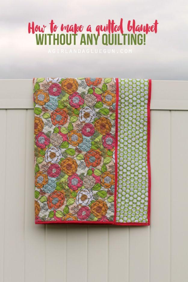 Quilted Blanket Knockoff, a diy throw blanket, doable even on a tight timeline and an idea worth saving for later