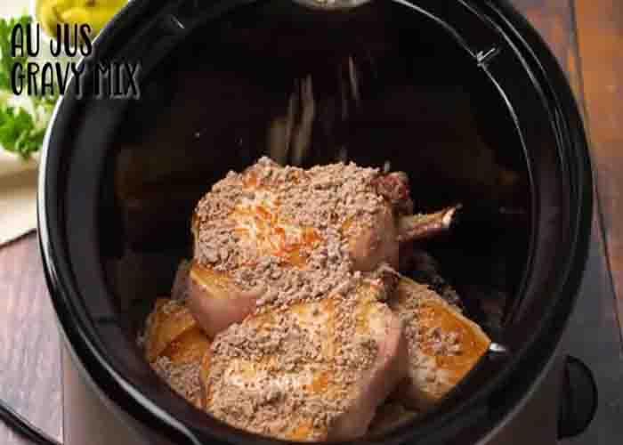 Seasoning the crockpot Mississippi pork chops