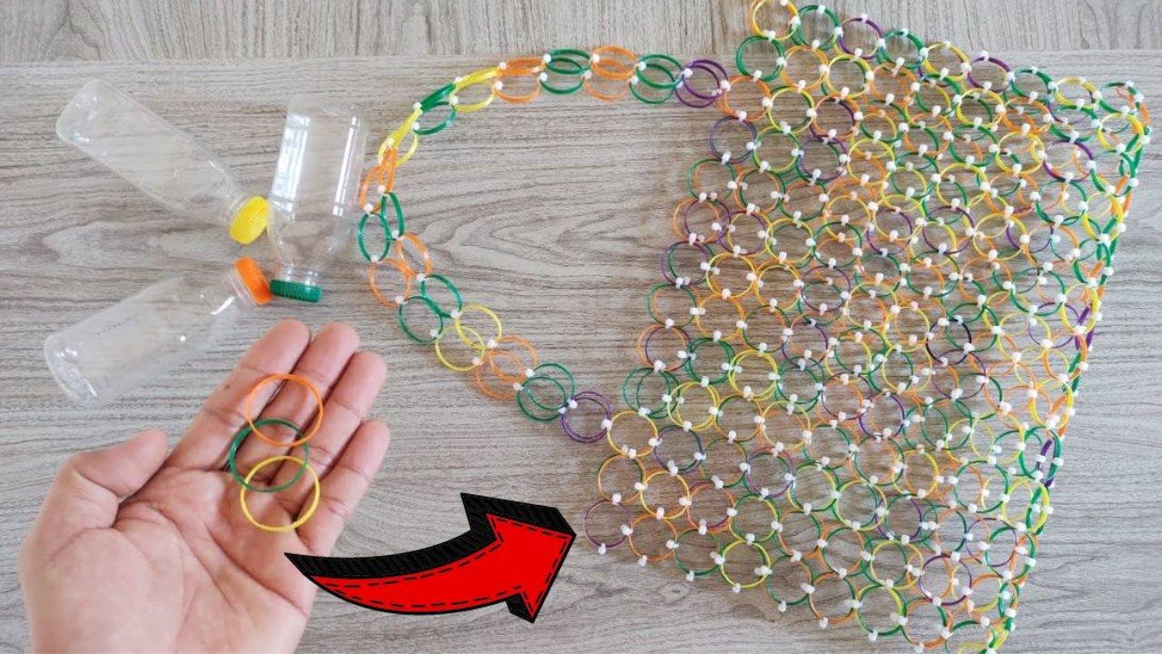 DIY Recycled Handbag Using Old Plastic Bottles