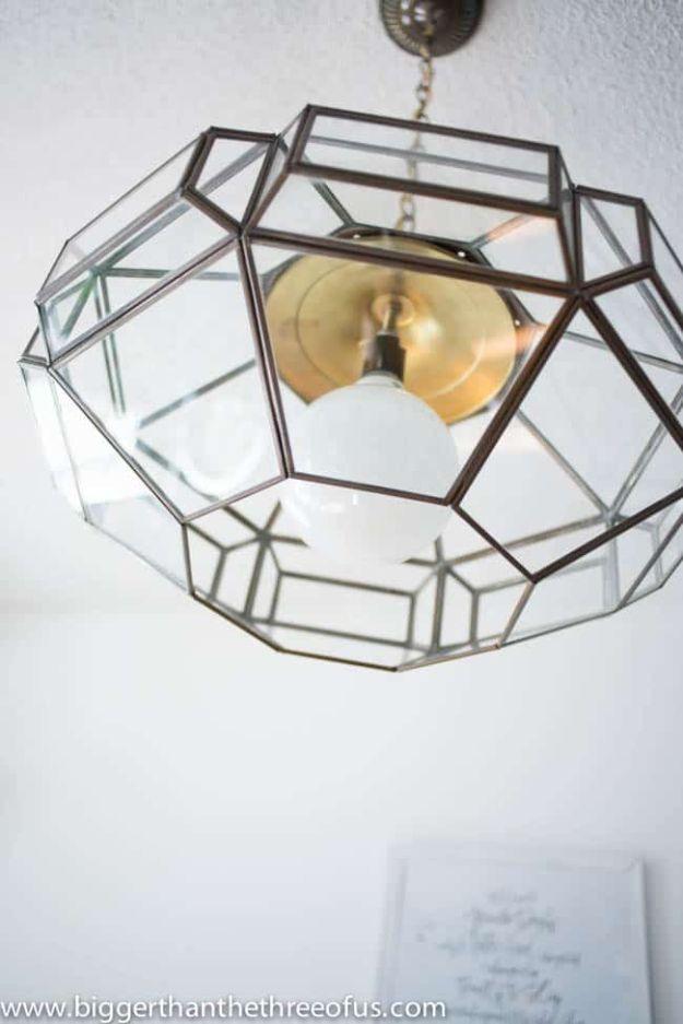Modernize A Thrifted Light, low effort once the supplies are laid out and charm that photographs better than it costs