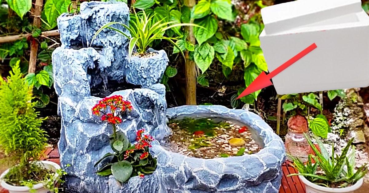 How To Make A Waterfall From a Styrofoam Box