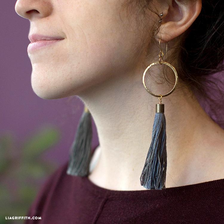 DIY Hoop Tassel Earrings, a satisfying weekend project worth the effort and worth adding to the gift giving list