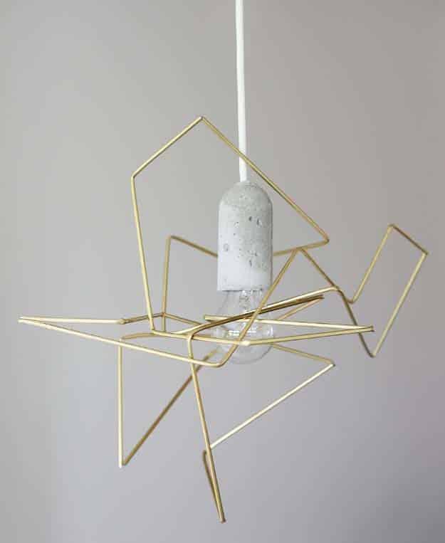 DIY Lighting Ideas and Cool DIY Light Projects for the Home. Chandeliers, lamps, awesome pendants and creative hanging fixtures, complete with tutorials with instructions | Geometr