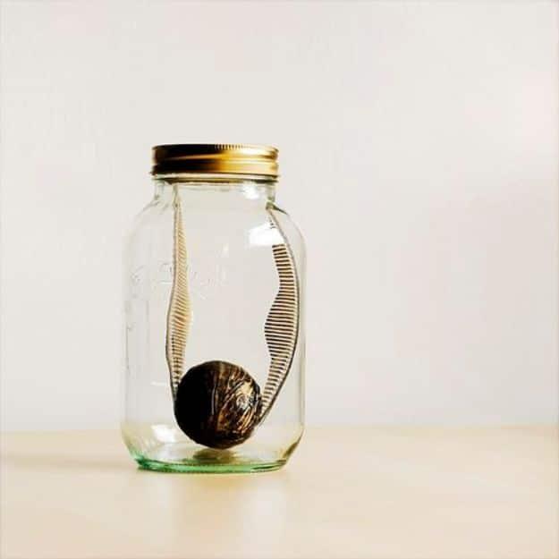 DIY Media Room Ideas - Make A Golden Snitch - Do It Yourslef TV Consoles, Wall Art, Sofas and Seating, Chairs, TV Stands, Remote Holders and Shelving Tutorials - Creative Furniture