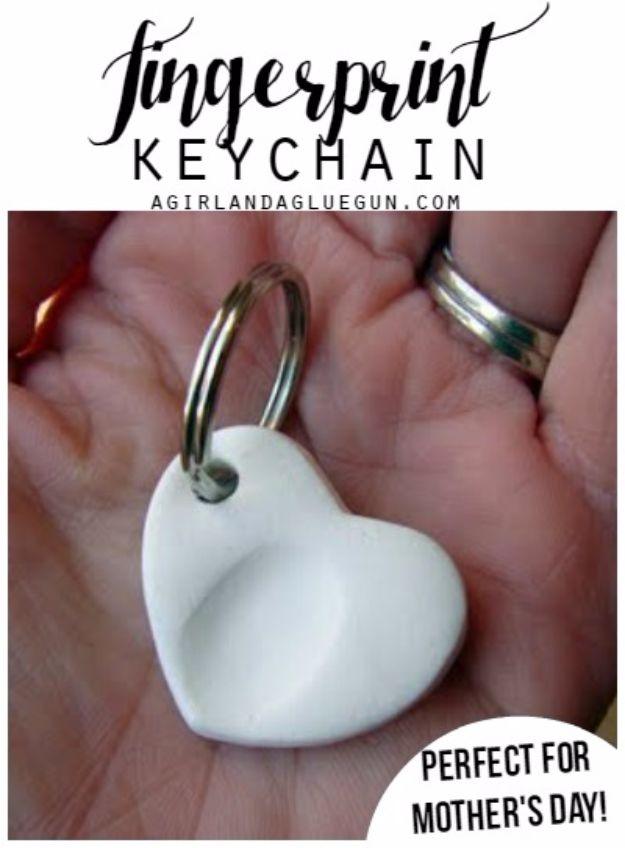 Fingerprint Key Chain, a cozy handmade option worth the extra effort and better than a store bought version