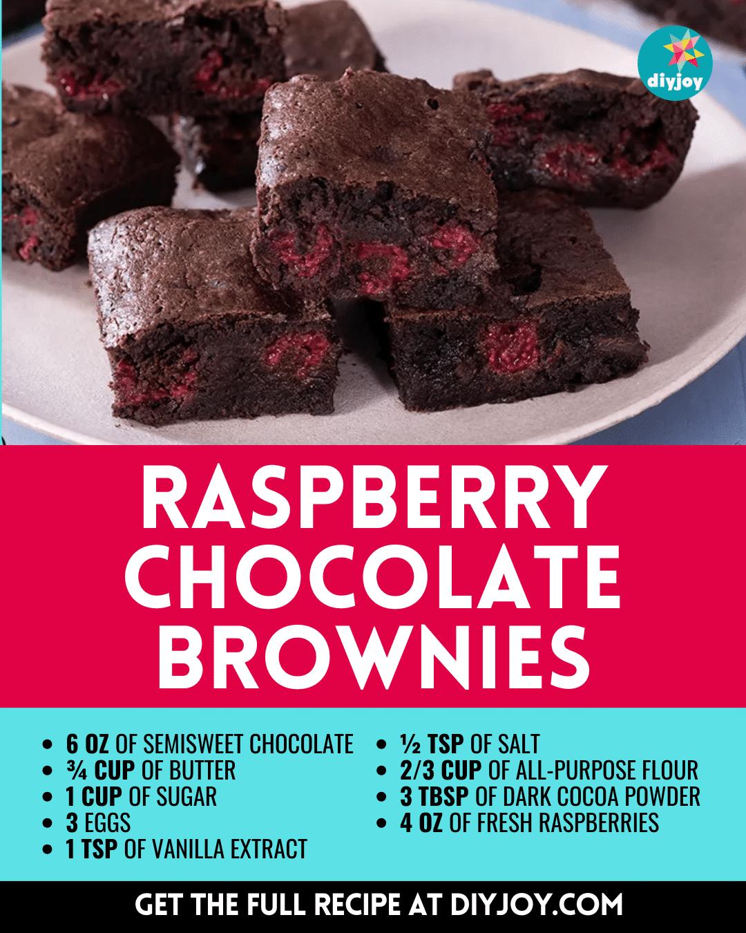 Easy Raspberry Chocolate Brownies Recipe