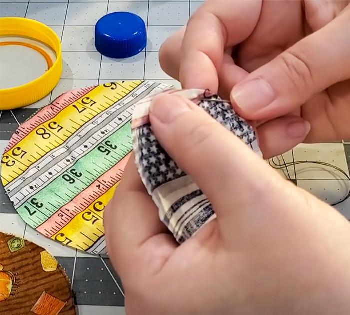 How To Make Bottle Cap Pin Cushion - Bottle Cap Crafts - Upcycled Crafts and Projects