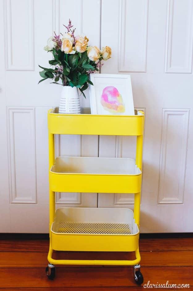 Yellow Painted IKEA Raskog Hack, a furniture upgrade trick, quick and cheap to try tonight and the fix worth remembering