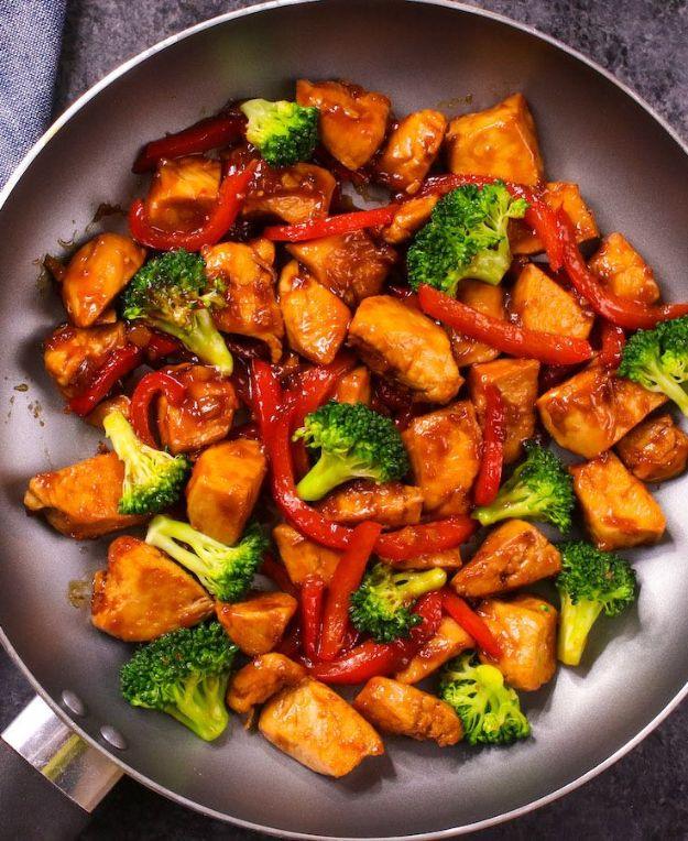Fifteen minute honey garlic chicken glazed sweet and savory for the perfect weeknight dinner for the whole family