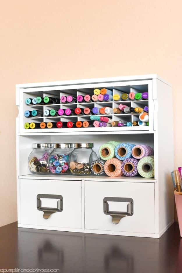 Markers And Twines Organizer, a project worth doubling for extra pieces and one worth bookmarking from this list