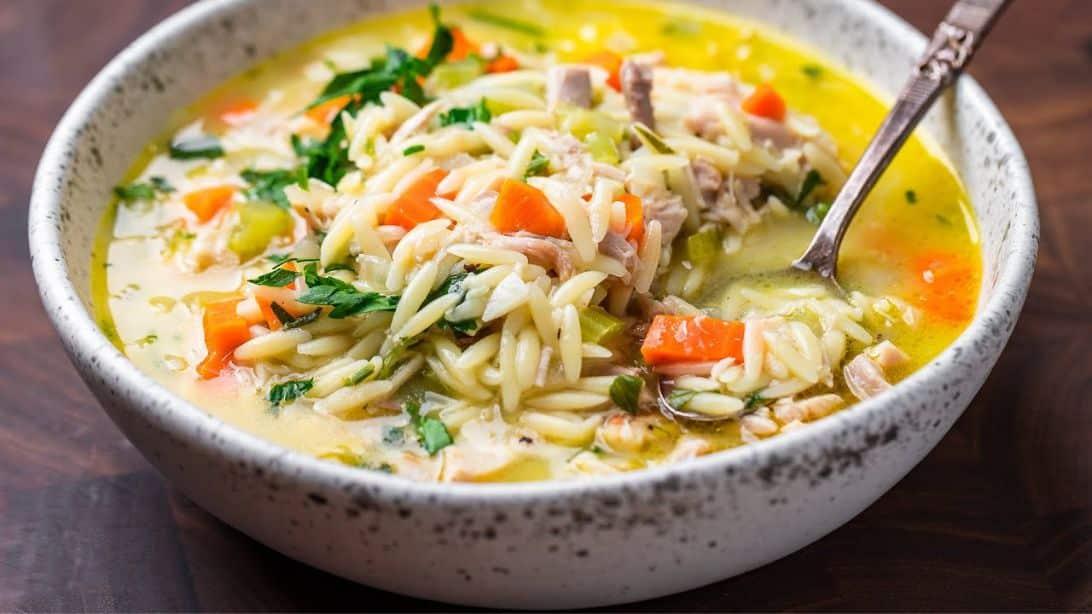 Best Lemon Chicken Orzo Soup