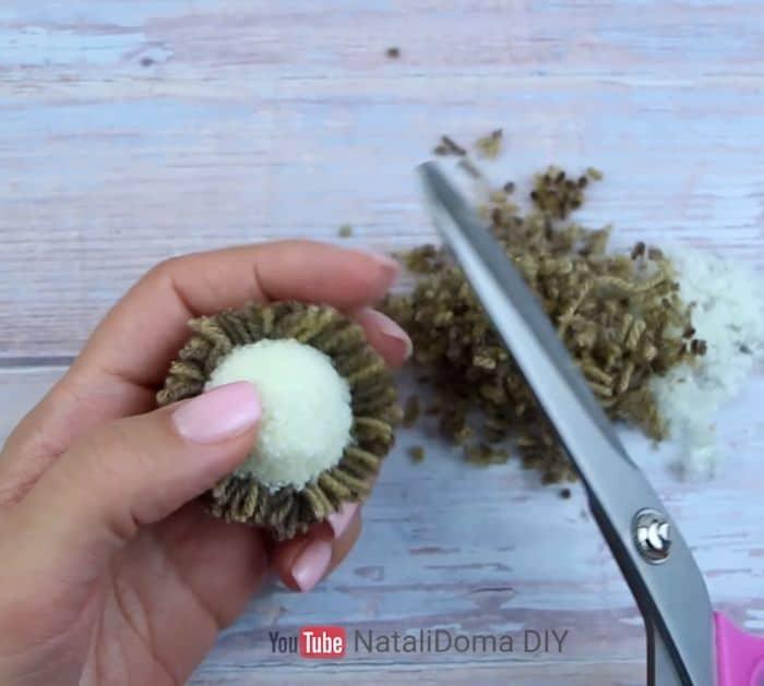 DIY Cute Pompom Hedgehog Toy Materials