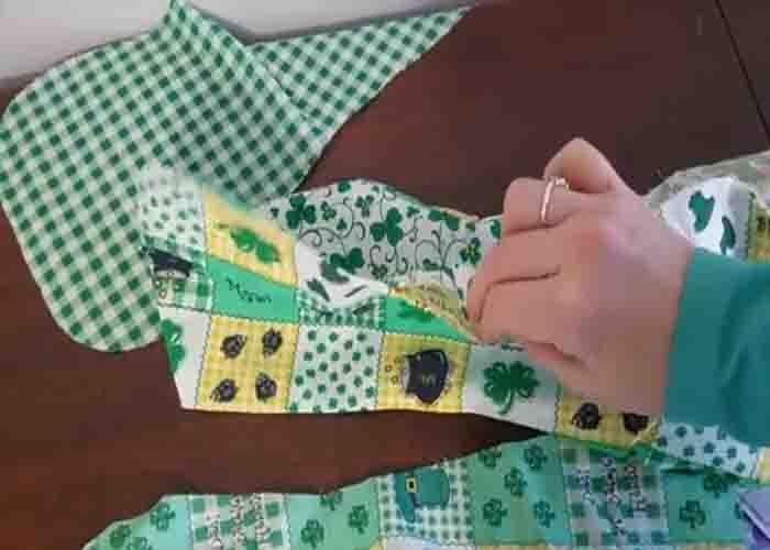 Sewing the neck bone pillow