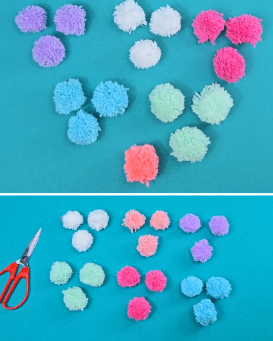 Pom Pom Wreath — how to make pom pom wreath