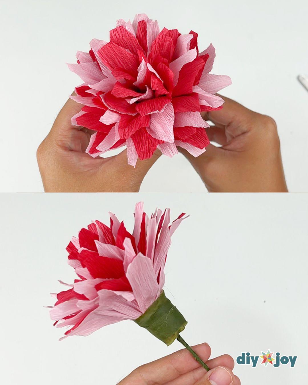 Crepe Paper Flowers — final touches