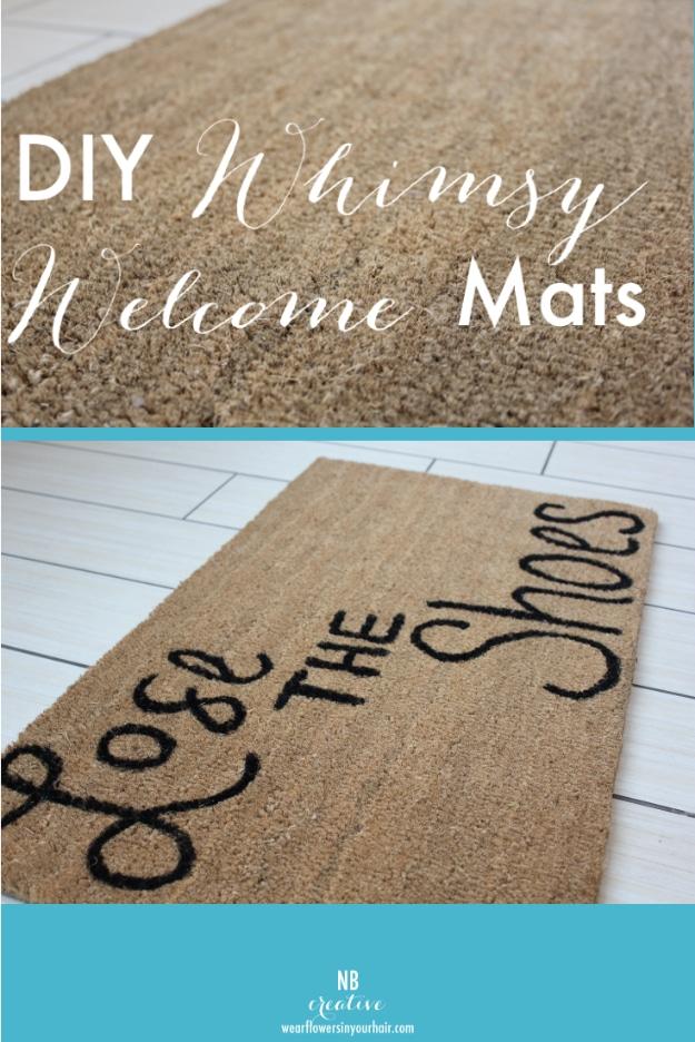 DIY Welcome Mats - DIY Whimsy Welcome Mat - Greet Guests in Style with These Easy and Cheap Home Decor Ideas for Your Entry. Doormat Tutorials for Creative Ways to Cover Your Floor