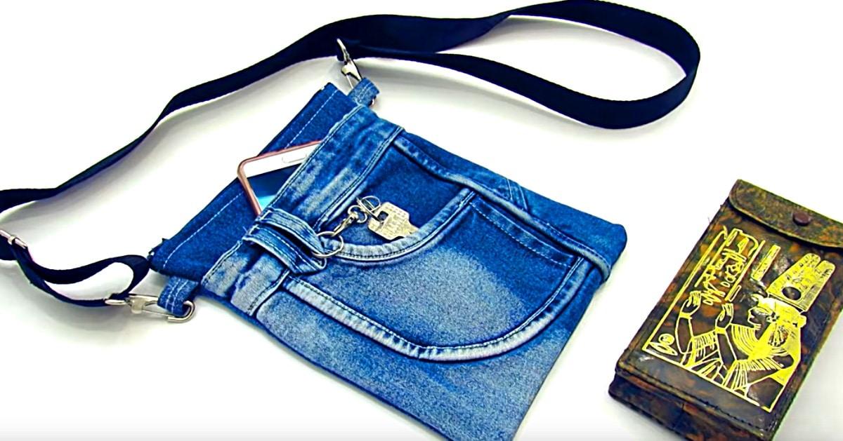 How To Make A Recycled Jean Crossbody Bag