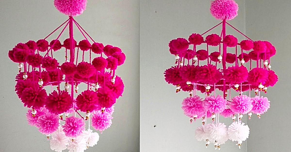 How To Make A Pom-Pom Chandelier